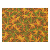 Grünes Orange und gelbes Aspen Leaf #1 Tischdecke (Vorderseite (Horizontal))