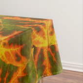 Grünes Orange und gelbes Aspen Leaf #1 Tischdecke (Beispiel)