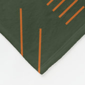 Grünes orangefarbenes Terracotta Gorgeous Geometri Fleecedecke (Ecke)