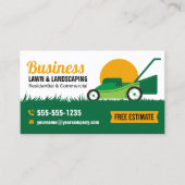 Grünes Orangenrasen und Landschaftsschutz Pflege Visitenkarte (Vorderseite)