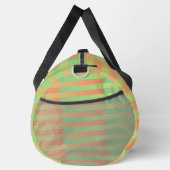 Grünes Orangenstreifen Duffle Bag (Rechts)