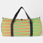 Grünes Orangenstreifen Duffle Bag (Rückseite)