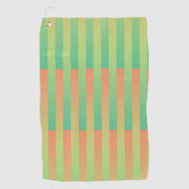 Grünes Orangenstreifen Golfhandtuch