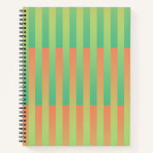 Grünes Orangenstreifen Notizblock (Vorderseite)