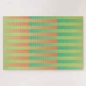 Grünes Orangenstreifen Puzzle (Horizontal)