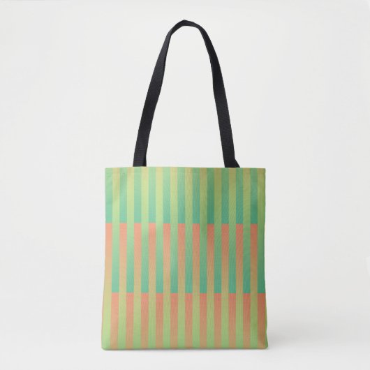 Grünes Orangenstreifen Tasche (Vorderseite)