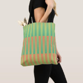 Grünes Orangenstreifen Tasche (Von Nahem)
