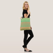 Grünes Orangenstreifen Tasche (Am Model)