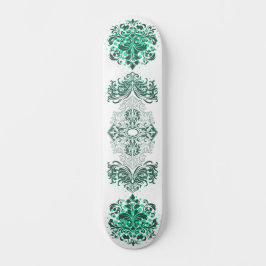 Grünes Ornamental Arabesque Skateboard