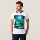 Grünes Owl U-Boot T-Shirt (Vorne ganz)