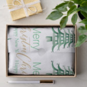 Grünes Pagoda-Weihnachtsbaumpapier Seidenpapier (Geschenk)