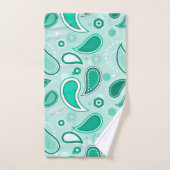 Grünes Paisley Badetuch Set (Handtuch)