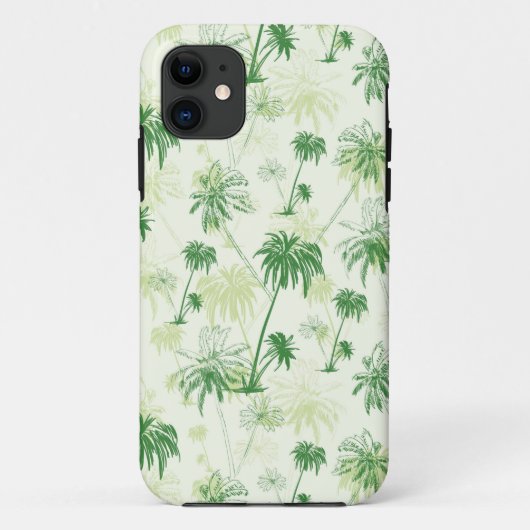 Grünes Palme-Muster Case-Mate iPhone Hülle (Rückseite)