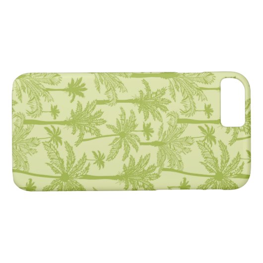 Grünes Palme-Muster Case-Mate iPhone Hülle (Rückseite (Horizontal))