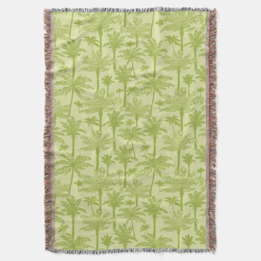 Grünes Palme-Muster Decke (Vorderseite Vertikal)