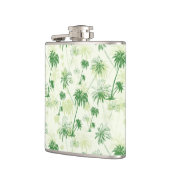 Grünes Palme-Muster Flachmann (Links)