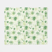 Grünes Palme-Muster Fleecedecke (Vorderseite (Horizontal))