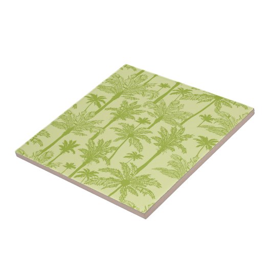 Grünes Palme-Muster Fliese (Seite)