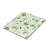 Grünes Palme-Muster Fliese (Seite)