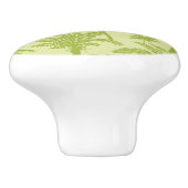 Grünes Palme-Muster Keramikknauf (Seitenansicht)