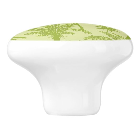 Grünes Palme-Muster Keramikknauf (Seitenansicht)