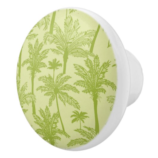 Grünes Palme-Muster Keramikknauf (Rechts)