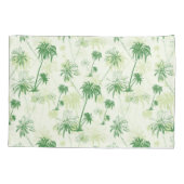 Grünes Palme-Muster Kissenbezug (Rückseite-Links)