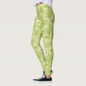 Grünes Palme-Muster Leggings (Links)