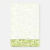 Grünes Palme-Muster Post-it Klebezettel (Vorderseite)