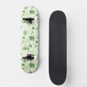 Grünes Palme-Muster Skateboard (Vorderseite)