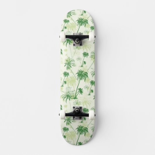 Grünes Palme-Muster Skateboard (Vorderseite)