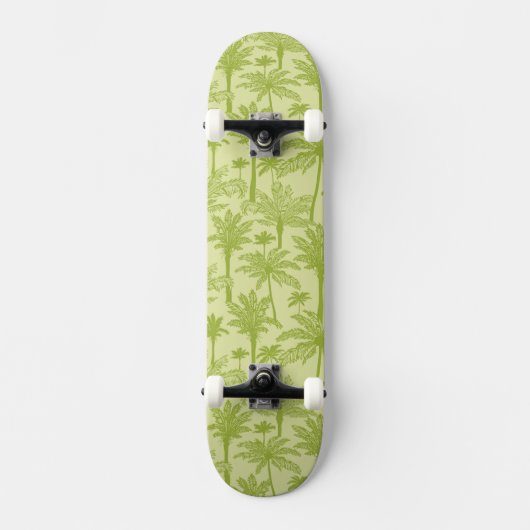 Grünes Palme-Muster Skateboard (Vorderseite)