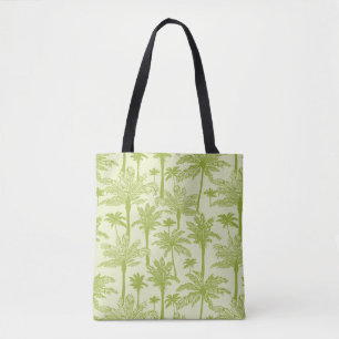 Grünes Palme-Muster Tasche