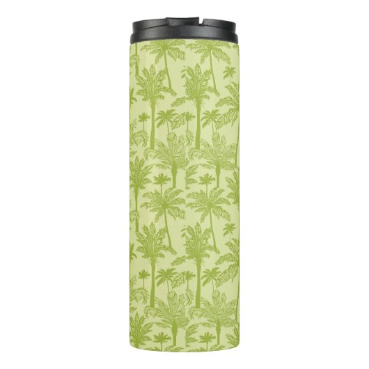 Grünes Palme-Muster Thermosbecher (Rückseite)