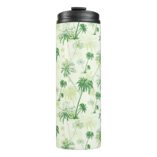 Grünes Palme-Muster Thermosbecher