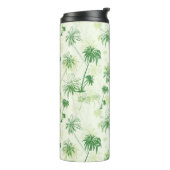 Grünes Palme-Muster Thermosbecher (Nach links gedreht)
