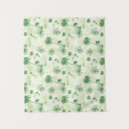 Grünes Palme-Muster Wandteppich (Vorderseite)