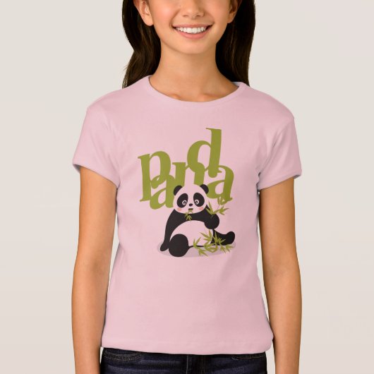 grünes Panda-Shirt T-Shirt (Vorderseite)