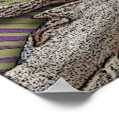 Grünes Papagei-Poster Poster (Ecke)