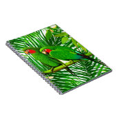 Grünes Papageienpaar im Dschungel Notizblock (Rechte Seite)