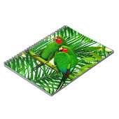 Grünes Papageienpaar im Dschungel Notizblock (Linke Seite)