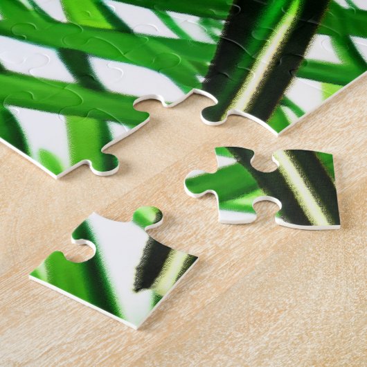 Grünes Papageienpaar im Dschungel Puzzle (Seite)