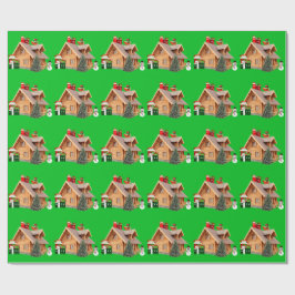 Grünes Papier für die Weihnachtskabine Geschenkpapier