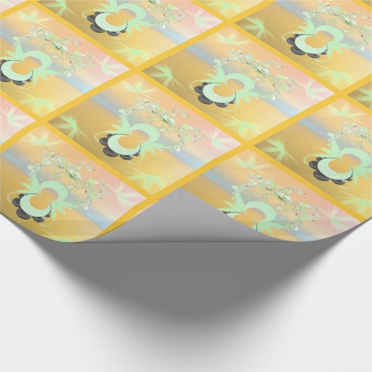 Grünes Papier für digitales Design Geschenkpapier (Ecke)