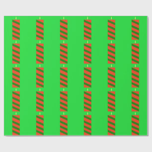 Grünes Papier für rote und grüne Kerzen Geschenkpapier