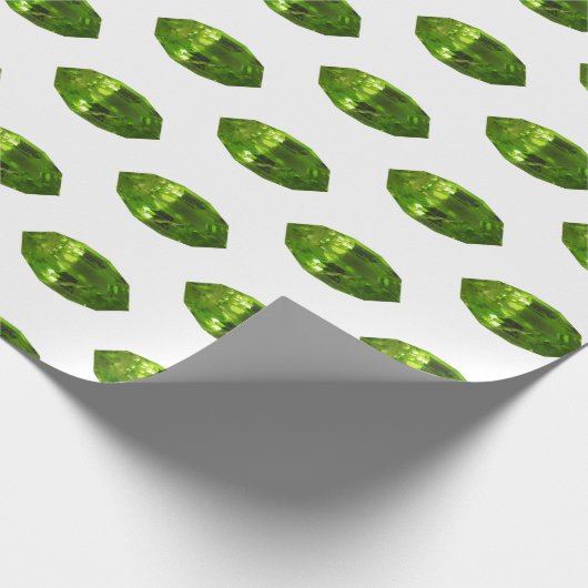 Grünes Papier Gemstone Peridot Muster Geschenkpapier (Ecke)