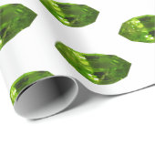 Grünes Papier Gemstone Peridot Muster Geschenkpapier (Rolleneckpunkt)
