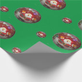 Grünes Papier mit Wrapping Geschenkpapier (Ecke)