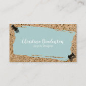 Grünes Papppapier auf Korkvorlage gerecycelt Visitenkarte (Vorderseite)