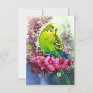 Grünes Paradies und Blüten Dankeskarte